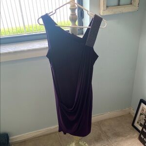 Chic One-Shoulder Purple Dress